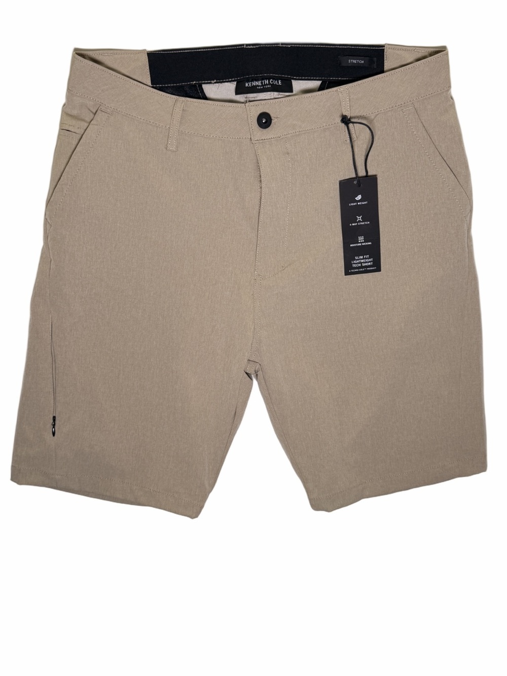 Kenneth Cole Tan Hybrid Stretch Tech Shorts